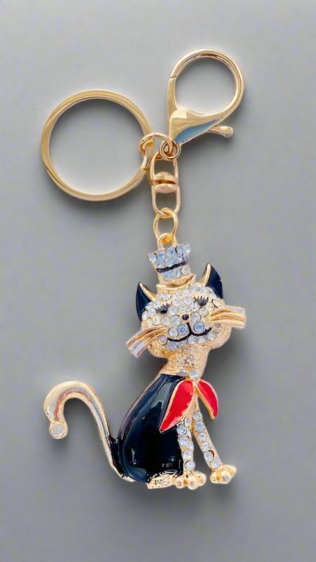 Cat in a Hat Bag Charm / Keyring (Charm 88)