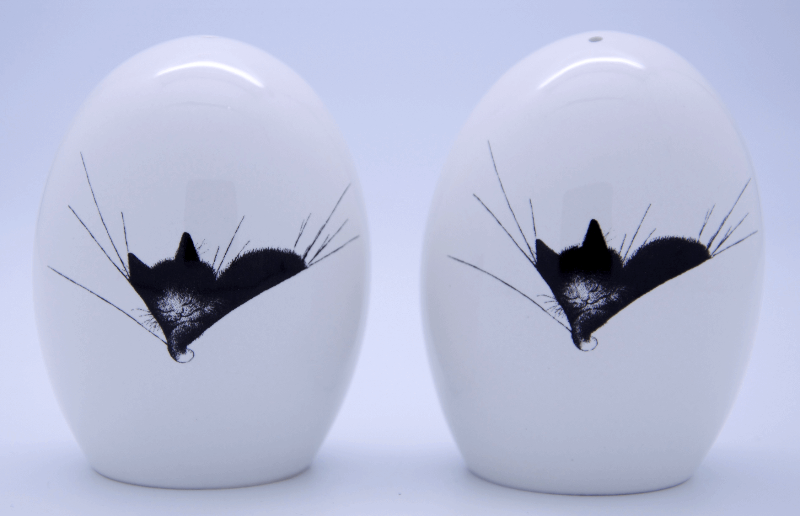 Dubout Cats "Gros Dodo" Ceramic Salt and Pepper Set