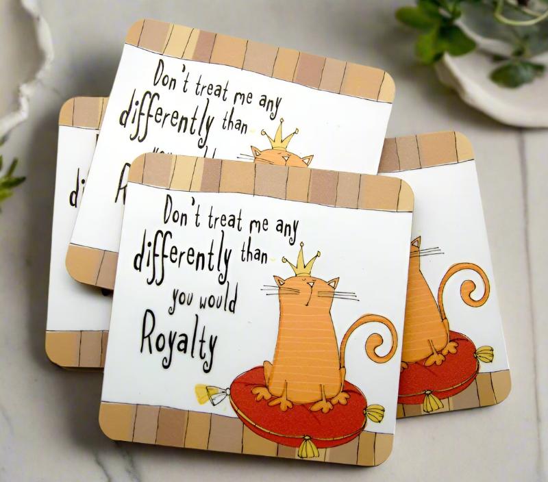 Don't Treat me Differently Set of 4 Cat Coasters