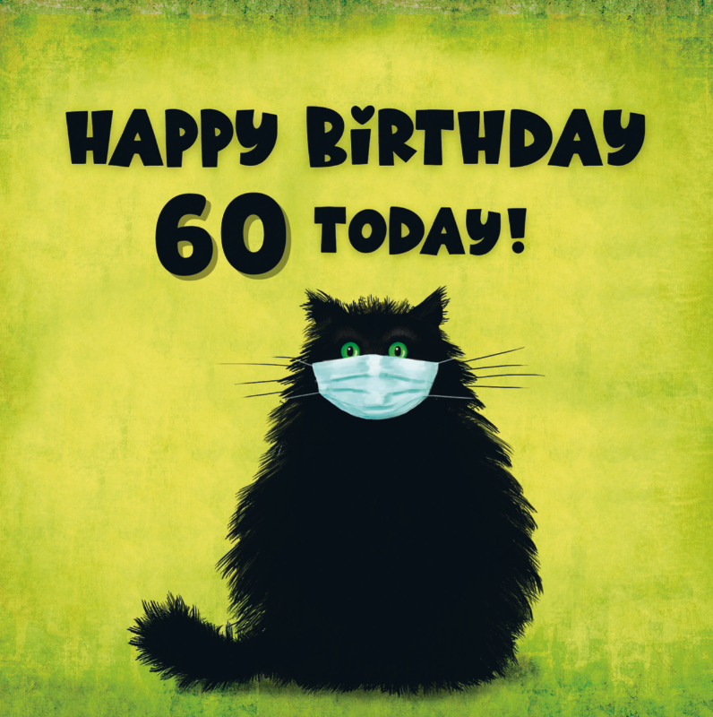 The Masketeer Cat 60th Birthday Card