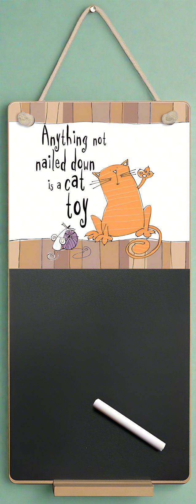 Anything Not Nailed Down Cat Chalkboard & Chalk