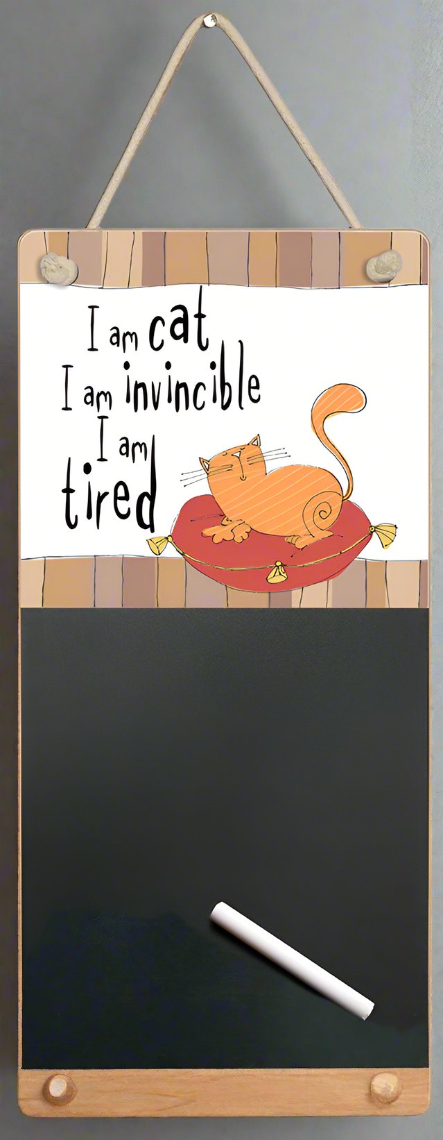 Cat Invincible Cat Chalkboard & Chalk