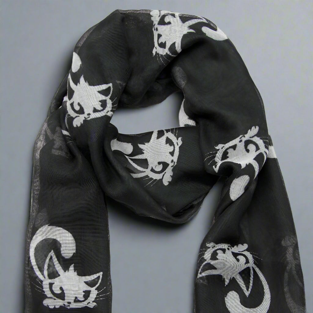 Fabulous Felines Black Cat Scarf