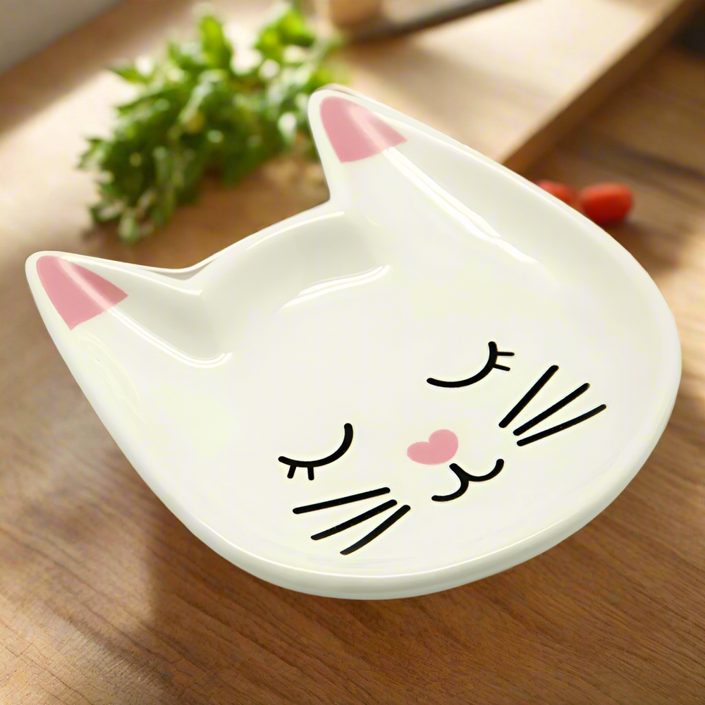 Pink Cat Face Trinket Dish