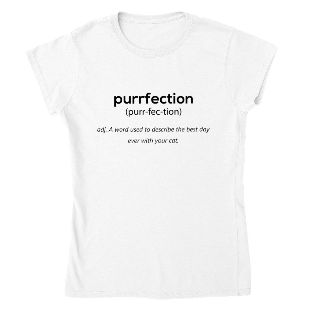 Purrfection Cat Lover T-shirt (White)